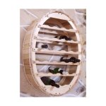 Dandibo - casier � vin mural en bois tonneau � vin 24 bouteilles naturel �tag�re murale porte - bouteilles ...