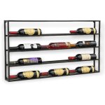 Dandibo casier � vin mural en m�tal 100 cm noir casier � bouteilles 96239 porte - bouteilles mural moderne ...