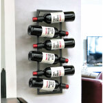 Dandibo - casier  vin mural mtal noir casier  bouteilles porte - bouteilles pour 6 bouteilles troit ...