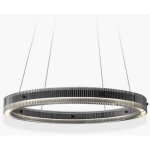 Darla - lampe lustre ronde moderne au dessus de la table, 80 cm, noir