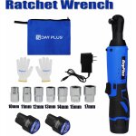 2 batteries, 7 prises, cl  chocs sans fil 3. 0a li - ion cliquet cliquet crou pistolet 3 / 8 'driver ...