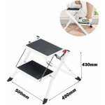 Dayplus - escabeau pliant portatif de tabouret robuste � 2 marches avec p�dales antid�rapantes en caoutchouc ...