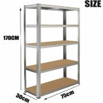 Tagère de rangement sous - sol étagères d'atelier étagères galvanisées jusqu'à 875kg, dimensions 170x75x30cm, ... Tagère de rangement sous - sol étagères d'atelier étagères galvanisées jusqu'à 875kg, dimensions 170x75x30cm, ...