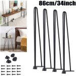 Dayplus - 4pc hairpin legs patins de table pieds d'�pingle � cheveux pieds de table diy 34' / 86 cm