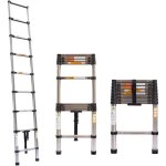Chelle pliable en acier inoxydable de 260cm chelle de grenier, folding ladder charge maximale: 150kg, ...