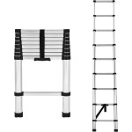 Chelle tlescopique 2, 6 m - chelle pliante antidrapante - en acier inoxydable de qualit suprieure ...