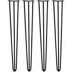 Pied de table metal 71cm, pied de meuble 3 tiges durable, avec vis et protecteurs de sol, pied en �pingle ...