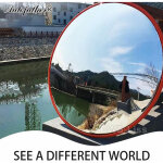 R�troviseur convexe trafic entr�e s�curit� miroir incurv� grand angle 60cm