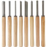 Ensemble de 8 pi�ces pour tours en bois coffret de 8 gouges de tournage