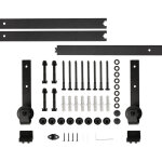 Dazhom� rail de porte coulissante ensemble de poulies de rail de suspension de porte de grange de 300 ...