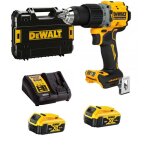 Dewalt dcd805p2t perceuse � percussion xr brushless 18v 90nm - 2 x 5ah batteries, chargeur en coffret ...