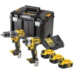 Dewalt - dck266p3t ensemble combin� 18v 3x5. 0ah li - ion - perceuse sans fil dcd796 + broyeur � percussion ...