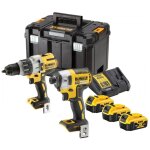 Dewalt - dck276p3t - qw pack 2 outils 18v xr (dcd996 + dcf887 + 3 batteries 5. 0ah + chargeur + coffret ...