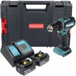 Ddf 485 sfj - r perceuse / visseuse sans fil 18 v 50 nm sans balais + 2x accu 3, 0 ah + chargeur + rhino ... Ddf 485 sfj - r perceuse / visseuse sans fil 18 v 50 nm sans balais + 2x accu 3, 0 ah + chargeur + rhino ...