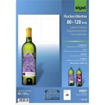 De160 etiquette pour bouteilles 80 x 120 mm papier blanc 20 pc(s) fixation permanente imprimante � jet ...