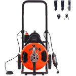 Mophorn - dboucheur de drain lectrique 75 pi x 1 / 2 po avec tarire  alimentation automatique - usage ...