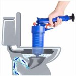 D�boucheur toilettes piston, d�bouchage wc bouch�, pompe haute pression canalisations manuel avec 4 adaptateur ...