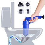 Dboucheur toilettes piston - pompe haute pression manuel avec 4 adaptateurs, outil de nettoyage d'vacuation ...