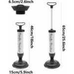 D�boucheur ventouse puissant avec 2 embouts interchangeables pour �vier, toilette et salle de bain - ...