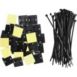 Debuns - 100pcs bases d'attaches de c�ble auto - adh�sives 25mm x 25mm attaches de c�ble auto - adh�sives ...