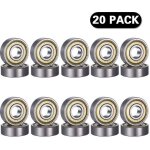 Debuns - 20 pièces 608 zz roulement à billes, 608zz métal double blindage miniature deep groove skateboard ... Debuns - 20 pièces 608 zz roulement à billes, 608zz métal double blindage miniature deep groove skateboard ...