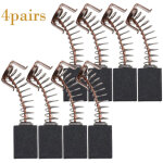 Debuns - 4 paires de balais de charbon pour moteurs 12 x 8 x 5 mm, compatibles avec les meuleuses d'angle ...