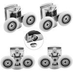 Debuns - lot de 4 roulettes doubles - pour porte de douche coulissante, � 2 roues de 23 mm de diam�tre ...