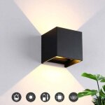 Debuns - applique murale led interieur exterieur 12w moderne aluminium luminaires avec design d'angle ...