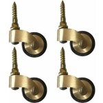 Debuns - laiton massif roulettes de meubles, de roue 25mm, capacit� de charge 150kg, avec tige filet�e, ...