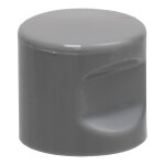 Decayeux - bouton nylon � encoches - hauteur : 32 mm - d�cor : gris fonc� -
