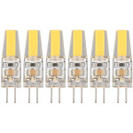 Decdeal 6 pi�ces 6w 500lm g4 ampoule led cob gel de silice lampe � �conomie d'�nergie ampoule pour plafonnier ...