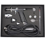 Decdeal - kit de pistolet a�rographe � gravit�, pistolet a�rographe, coupelles sans bec 0, 3 mm 0, 5 ...