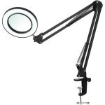 Decdeal - lampe de table flexible � pince, avec loupe 8x, bras oscillant � intensit� variable, lampe ...
