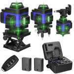 Decdeal - niveau laser 4d 16 lignes 3 �, machine � nivellement automatique, batterie au lithium rechargeable ...