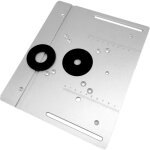 Decdeal plaque d'insertion de table de routeur 2 en 1, planche rabattable en alliage d'aluminium pour ...