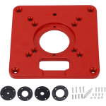 Decdeal plaque d'insertion de table de routeur en alliage d'aluminium, accessoire de conception universelle ...