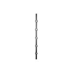 Deco fer forge - barre carr� sur tranche � trous - longueur 2000mm - 14 trous carre de 16mm - acier