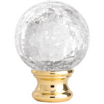Boule pour rampe en cristal soufl� hauteur 120 mm - deco fer forge