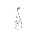 Dcor volute portail alu 720x240 - plat 20x6 mm deco fer forge