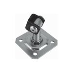 Deco fer forge - gond sur platine avec �crou r�glable - filetage m24 - acier zingu� - � visser