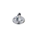Deco fer forge ? platine ronde inox 304 avec anneau 40mm ? �paisseur 3mm ? fixation murale pour c�bles ...