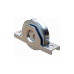 Deco fer forge - roue � encastrer pour portail coulissant - gorge triangulaire - �100mm - jusqu'� 230kg ...