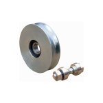 Deco fer forge - roue pour portail coulissant - gorge ronde de 20mm - �200mm - jusqu'� 600kg - acier