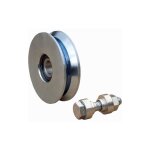 Deco fer forge - roue pour portail coulissant - gorge triangulaire - �60mm - jusqu'� 100kg - acier zingu� ...