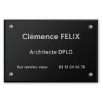 Plaque professionnelle personnalisable en plexi assistante maternelle agre avec fixation - format 30 ...