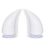 Decor pour casque de moto - cornes de diable blanc