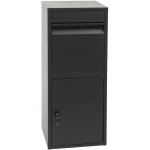 Décoshop26 - boîte à colis paquet boîte aux lettres sur pieds 102x41x38 cm en acier inoxydable anthracite ... Décoshop26 - boîte à colis paquet boîte aux lettres sur pieds 102x41x38 cm en acier inoxydable anthracite ...