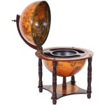 D�coshop26 - minibar casier � vin globe terrestre bar globe diam�tre 33 cm bois d'eucalyptus 040006977 ...