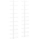 Dcoshop26 - set de 2 casiers range bouteilles tagre de rangement vin mural pour 10 bouteilles en mtal ...