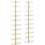 D�coshop26 - set de 2 casiers range bouteilles �tag�re de rangement vin mural pour 10 bouteilles en m�tal ...